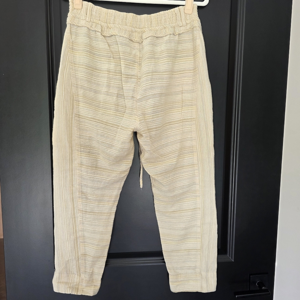 Free People Sweet Escape Pantalon Tapered Pants Cotton GOOD PREOWNED CONDITION - Picture 8 of 9